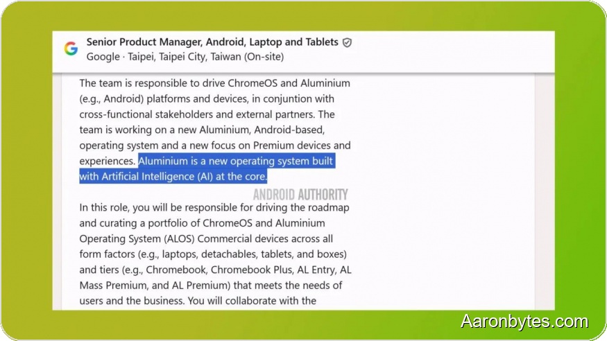 Google Is Preparing an Android-Based Desktop OS Called Aluminium, Hiring Signals Confirm
