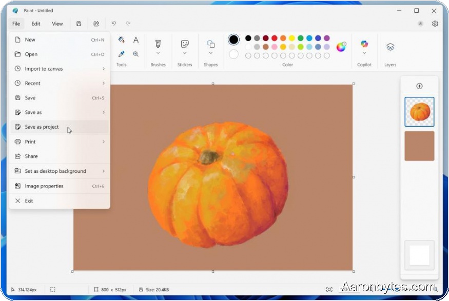 Microsoft Brings Saveable Projects, Opacity Controls, and Quick Markup to Paint and Snipping Tool