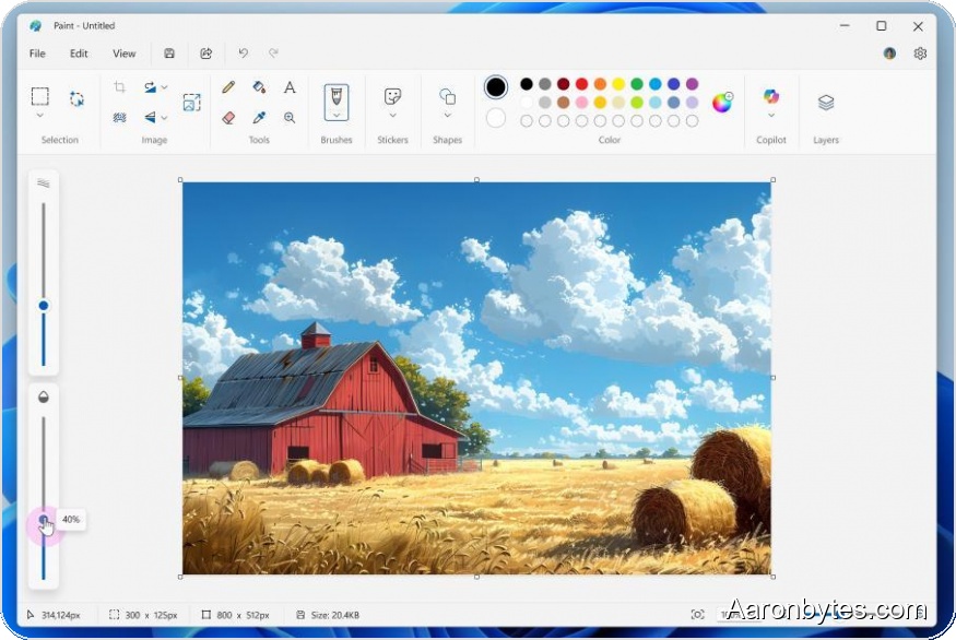 Microsoft Brings Saveable Projects, Opacity Controls, and Quick Markup to Paint and Snipping Tool