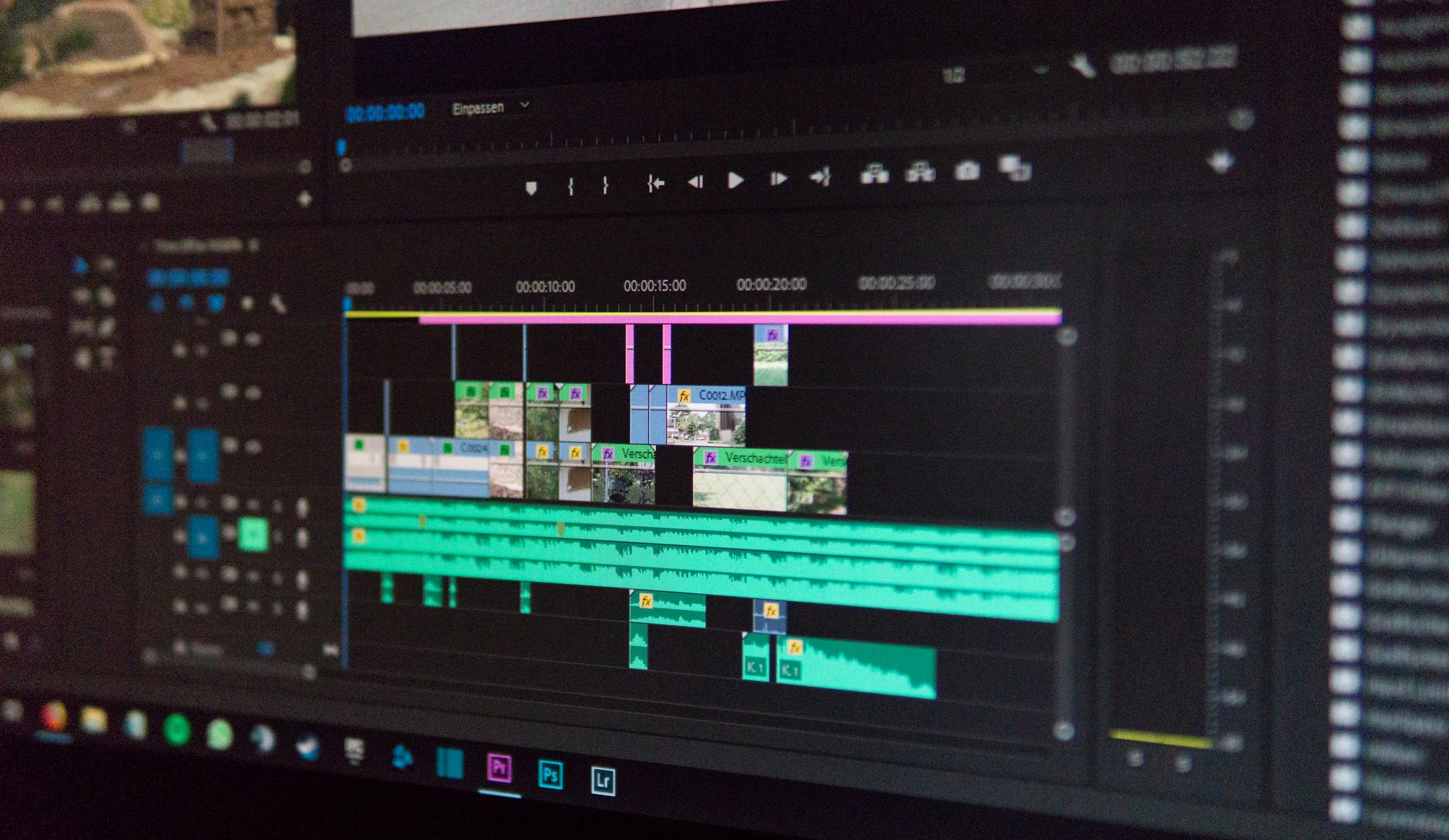 video editing timeline